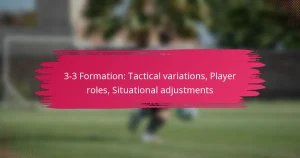 3-3 Formation: Tactical variations, Player roles, Situational adjustments